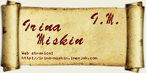 Irina Miskin vizit kartica